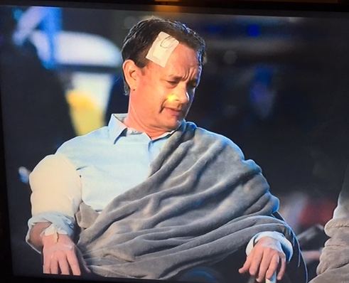 Tom Hanks with Slapstick bandage